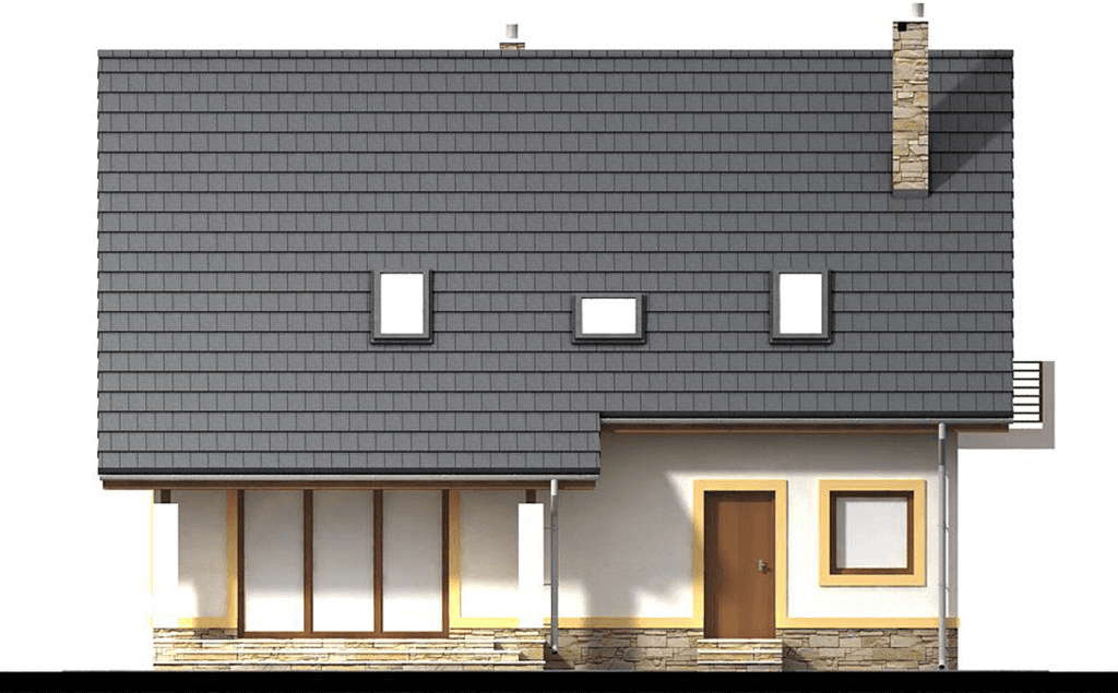 Elewacja tylna domu jednorodzinnego Marcello