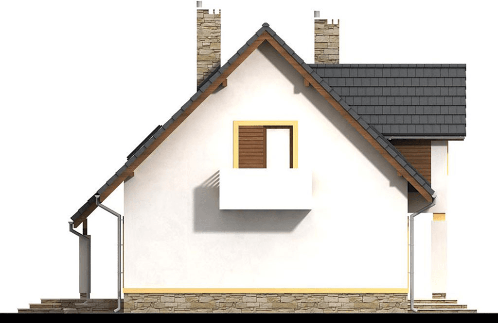 Elewacja lewa domu jednorodzinnego Marcello