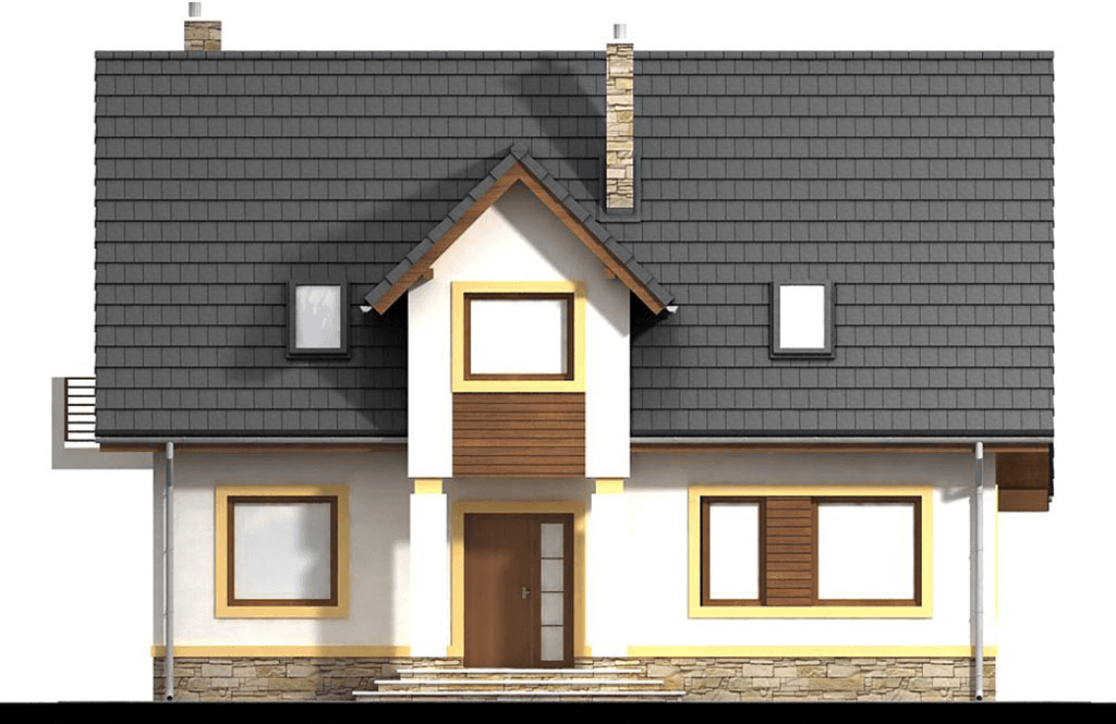 Elewacja frontowa domu jednorodzinnego Marcello