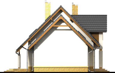 elewacja prawa domu jednorodzinnego Marcello 2