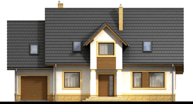 elewacja frontowa domu jednorodzinnego Marcello 2