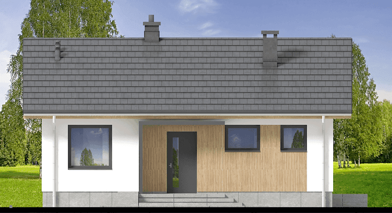 elewacja frontowa domu jednorodzinnego Mirabelka