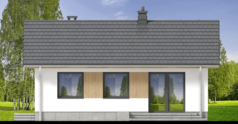elewacja ftylna domu jednorodzinnego Mirabelka