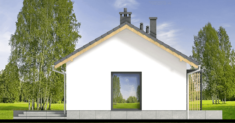 elewacja lewa domu jednorodzinnego Mirabelka