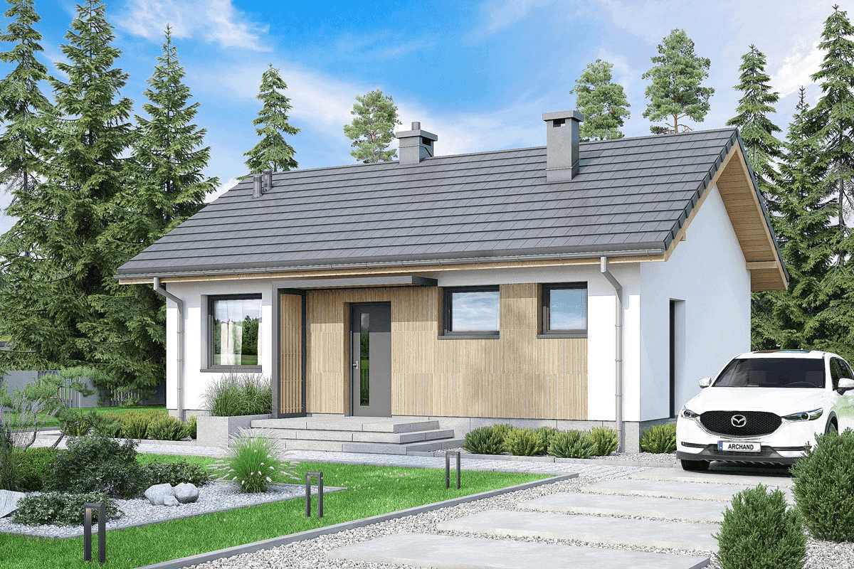 wizualizacja domu jednorodzinnego Mirabelka
