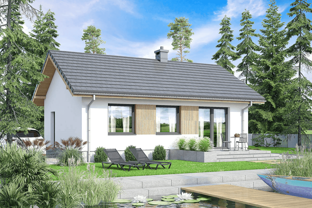 wizualizacja domu jednorodzinnego Mirabelka