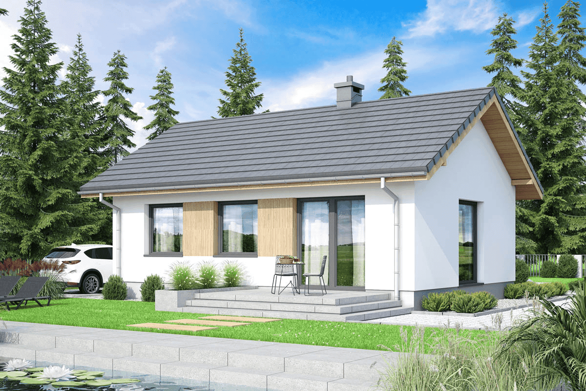 wizualizacja domu jednorodzinnego Mirabelka