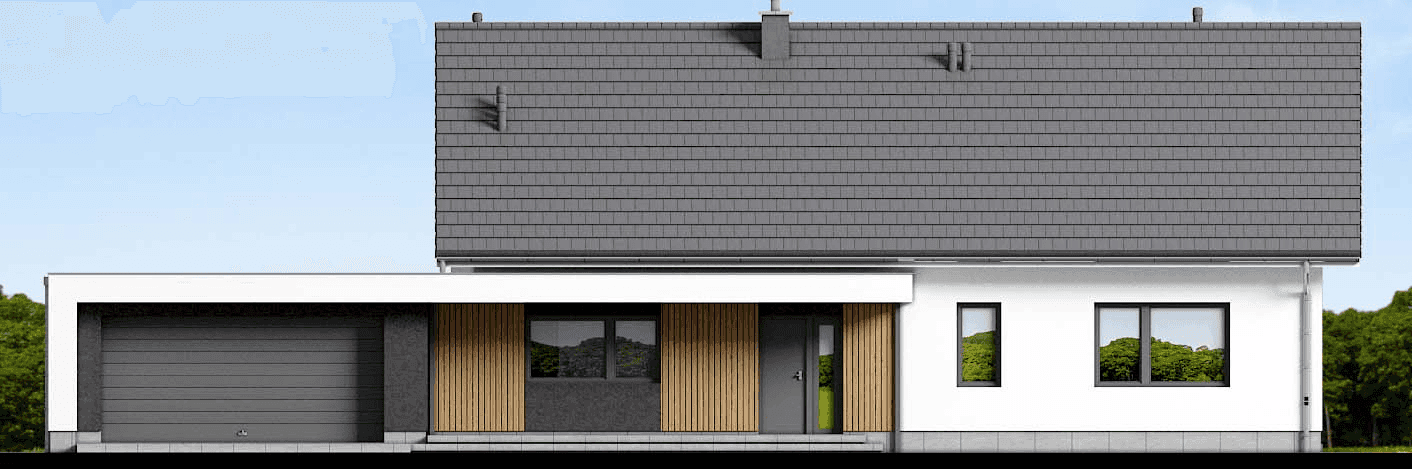 Elewacja frontowa domu jednorodzinnego Mochito 2