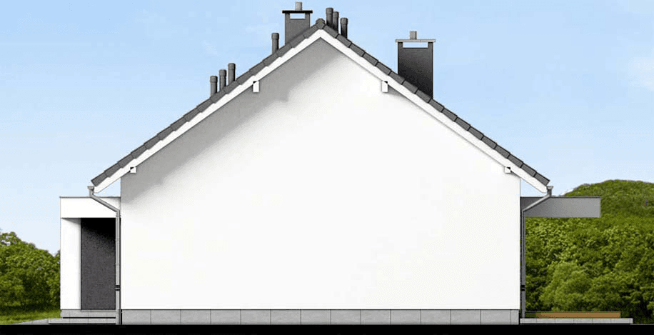 Elewacja lewa domu jednorodzinnego Mochito 2