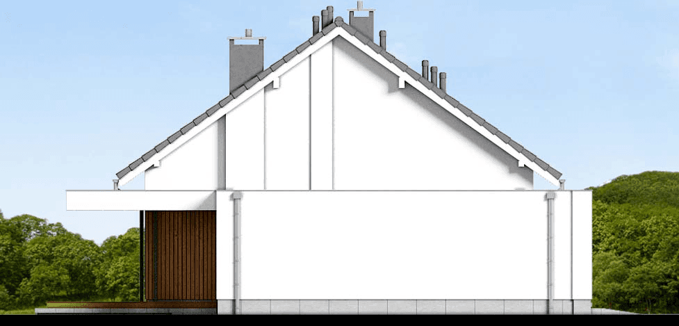 Elewacja tylna domu jednorodzinnego Mochito 2