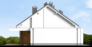 elewacja lewa domu jednorodzinnego Mochito