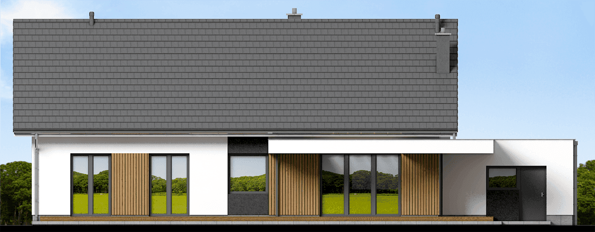 elewacja tylna domu jednorodzinnego Mochito