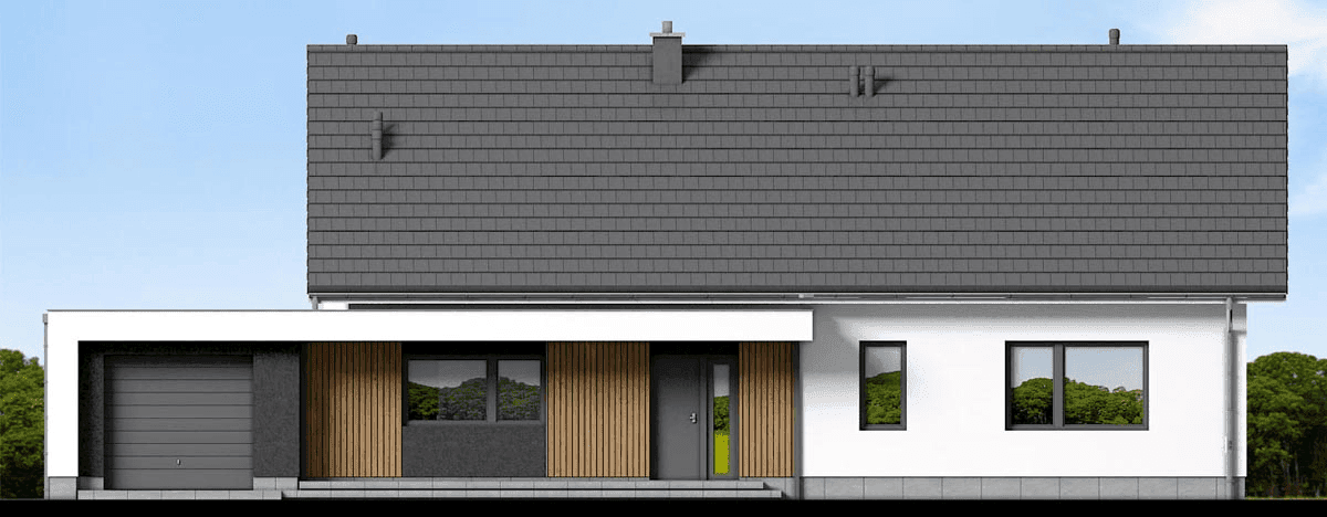 elewacja frontowa domu jednorodzinnego Mochito