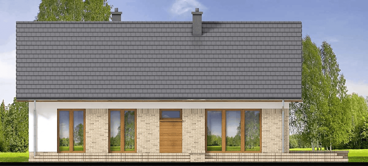 Elewacja tylna domu jednorodzinnego Modello