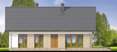 Elewacja tylna domu jednorodzinnego Modello