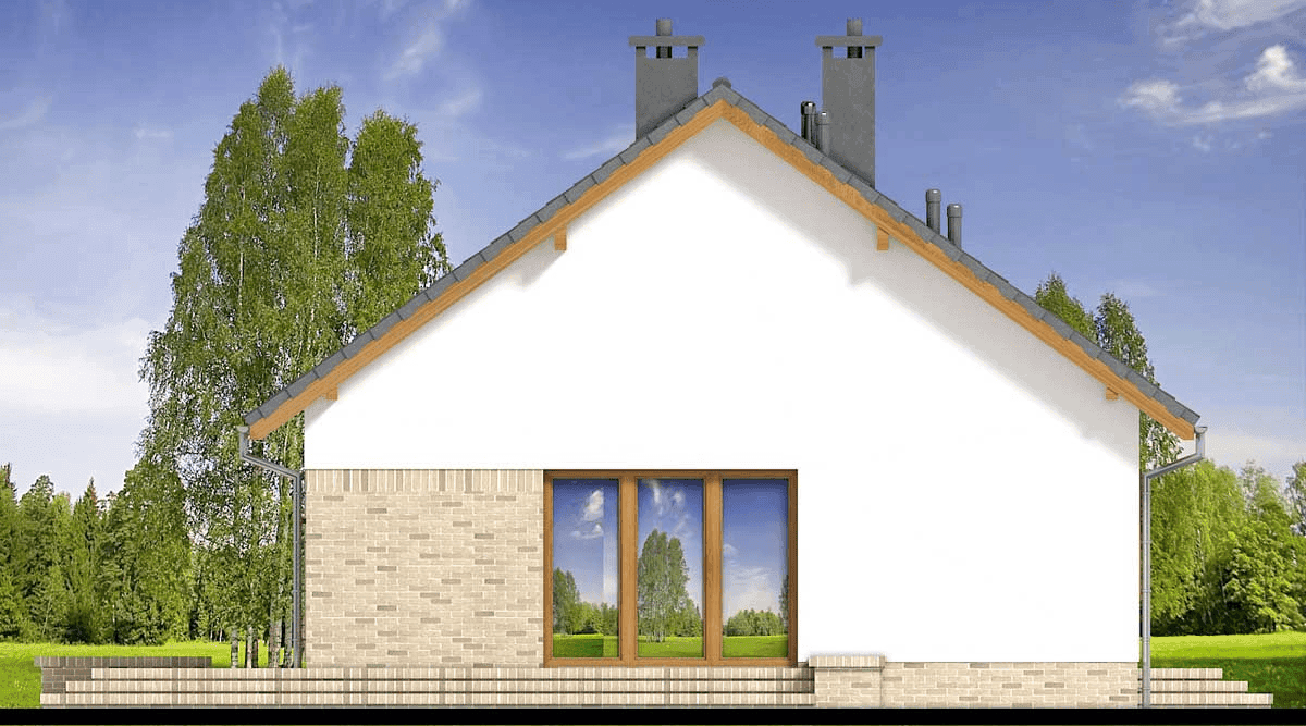 Elewacja prawa domu jednorodzinnego Modello
