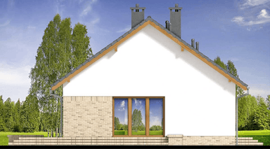 Elewacja prawa domu jednorodzinnego Modello