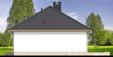 Elewacja prawa domu jednorodzinnego Mokka 4s