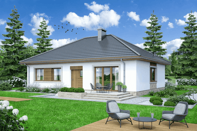 Wizualizacja domu jednorodzinnego Mokka 4s