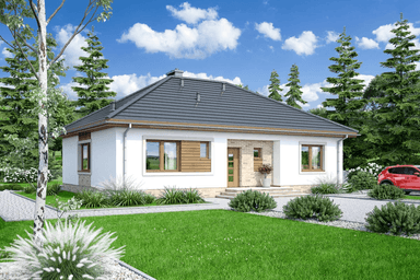 Wizualizacja domu jednorodzinnego Mokka 4s