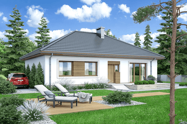 Wizualizacja domu jednorodzinnego Mokka 4s