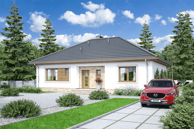Wizualizacja domu jednorodzinnego Mokka 4s