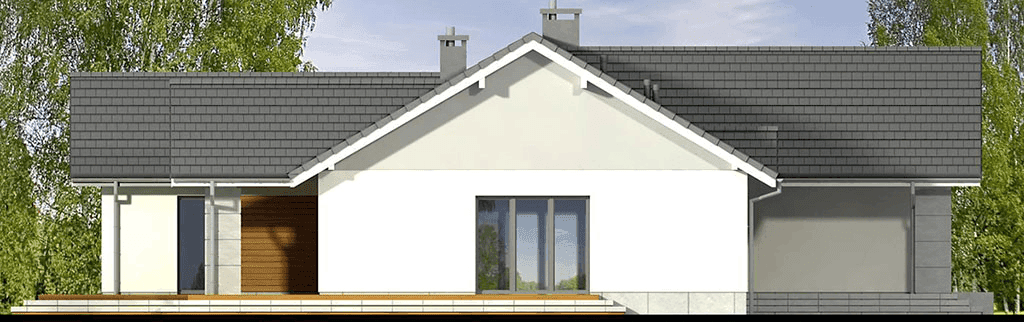 Elewacja lewa domu jednorodzinnego Mokka 10