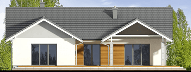 Elewacja tylna domu jednorodzinnego Mokka 10