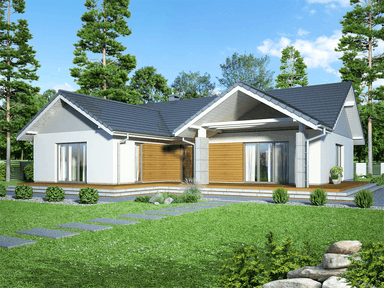 Wizualizacja domu jednorodzinnego Mokka 10