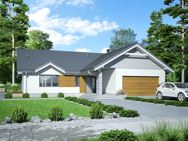 Wizualizacja domu jednorodzinnego Mokka 10