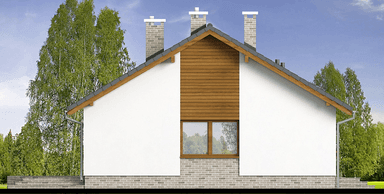 Elewacja lewa domu jednorodzinnego Mokka 14