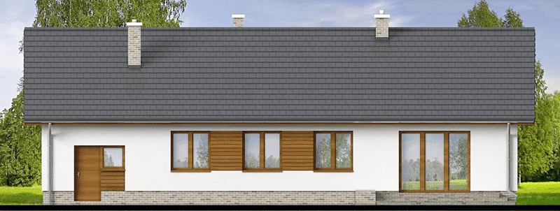 Elewacja tylna domu jednorodzinnego Mokka 14
