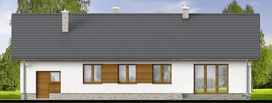 Elewacja tylna domu jednorodzinnego Mokka 14