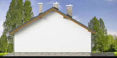 Elewacja prawa domu jednorodzinnego Mokka 14