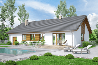 Wizualizacja domu jednorodzinnego Mokka 14