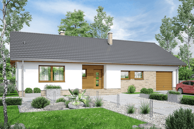 Wizualizacja domu jednorodzinnego Mokka 14