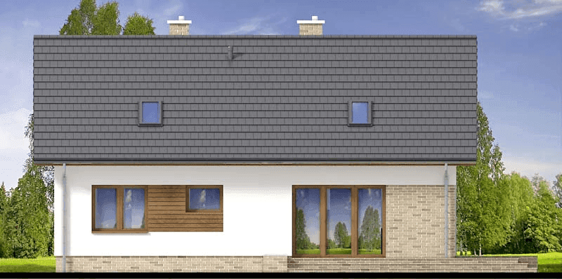 Elewacja tylna domu jednorodzinnego Mokka 15