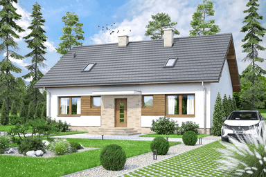 Wizualizacja domu jednorodzinnego Mokka 15