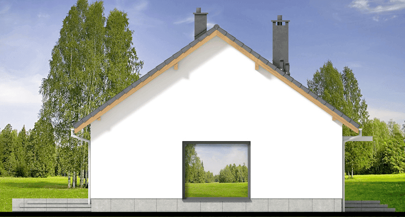 elewacja lewa domu jednorodzinnego Mokka 16