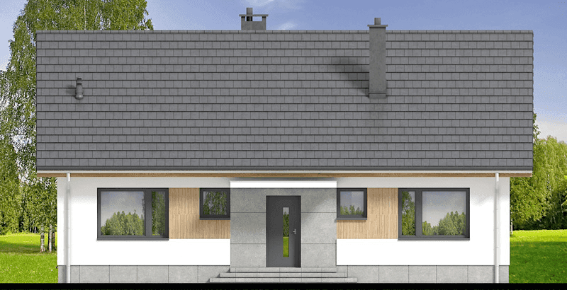 elewacja frontowa domu jednorodzinnego Mokka 16