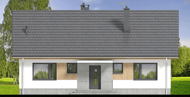 elewacja frontowa domu jednorodzinnego Mokka 16