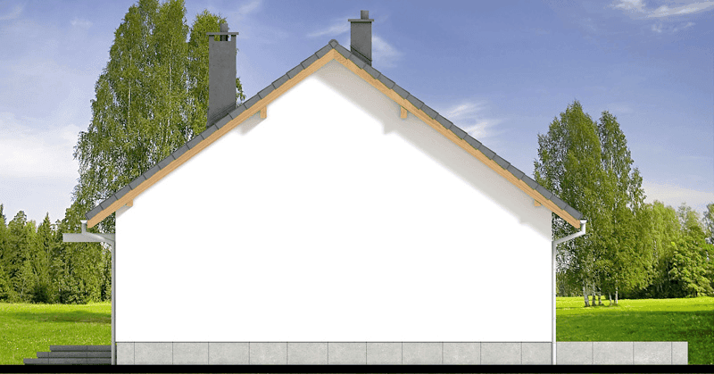 elewacja prawa domu jednorodzinnego Mokka 16