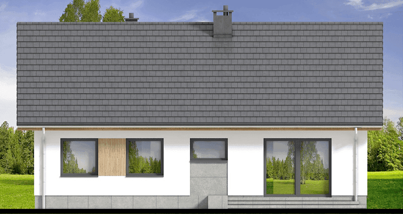 elewacja tylna domu jednorodzinnego Mokka 16