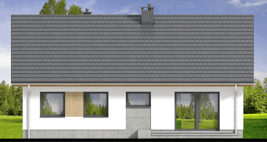 elewacja tylna domu jednorodzinnego Mokka 16