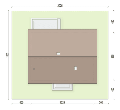 rzut usytuowania domu jednorodzinnego Mokka 16 na działce