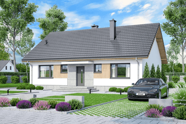 wizualizacja domu jednorodzinnego Mokka 16