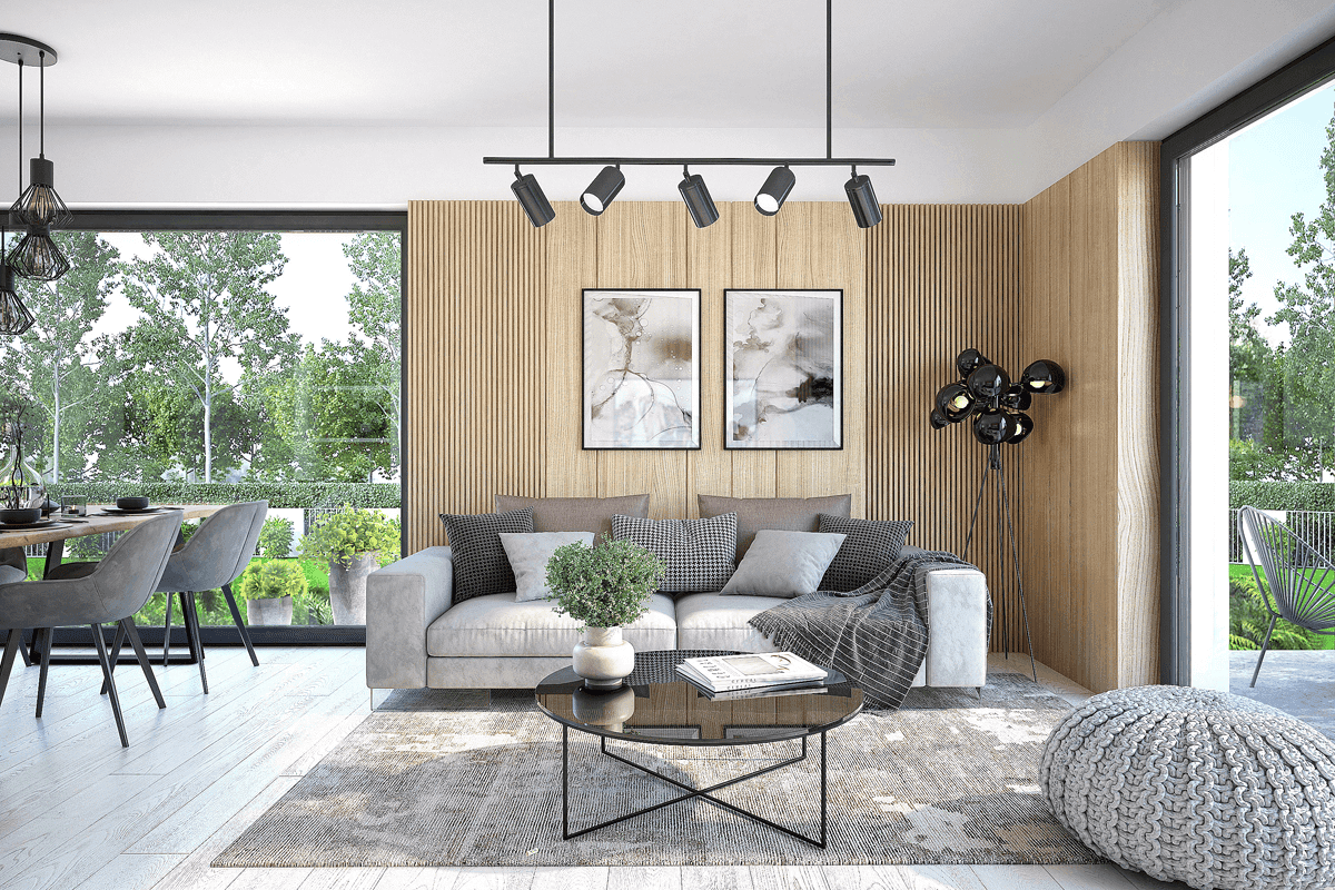 wizualizacja domu jednorodzinnego Mokka 16