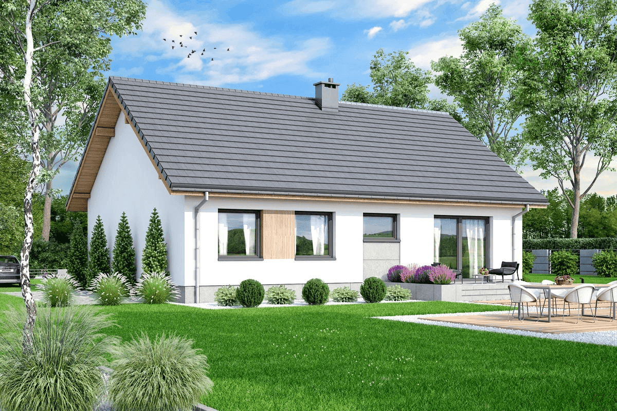 wizualizacja domu jednorodzinnego Mokka 16