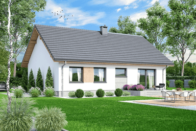 wizualizacja domu jednorodzinnego Mokka 16