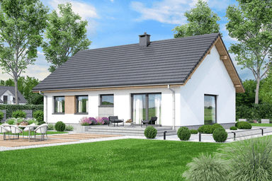 wizualizacja domu jednorodzinnego Mokka 16